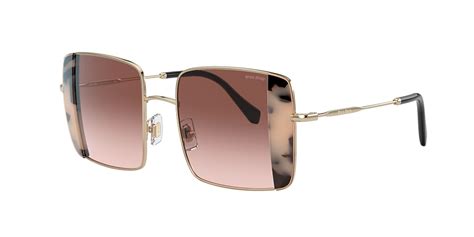 Miu Miu MU 56VS 46 Gradient Brown & Pink Gold/Pink Havana 